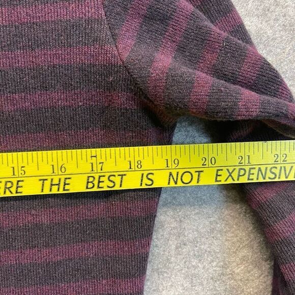 MOUNTAIN HARDWEAR Sweater Women's Medium Purple Sevina Wool Blend Stripe Hiking - Picture 6 of 13